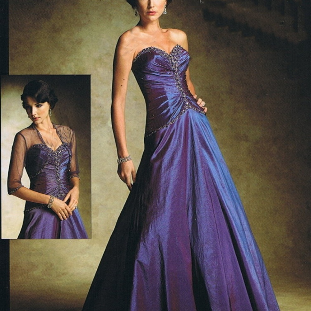Purple Gown W/Bolero jacket